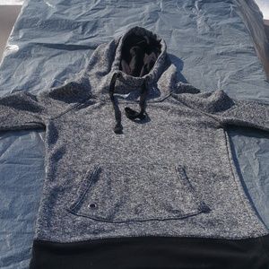 Jo & Co Jeans light weight pull over hoodie Medium M Grey Gray black